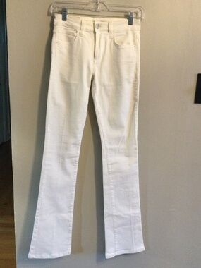 Joe’s White Denim Mid Rise Bootcut Jeans, Size W25, NWT